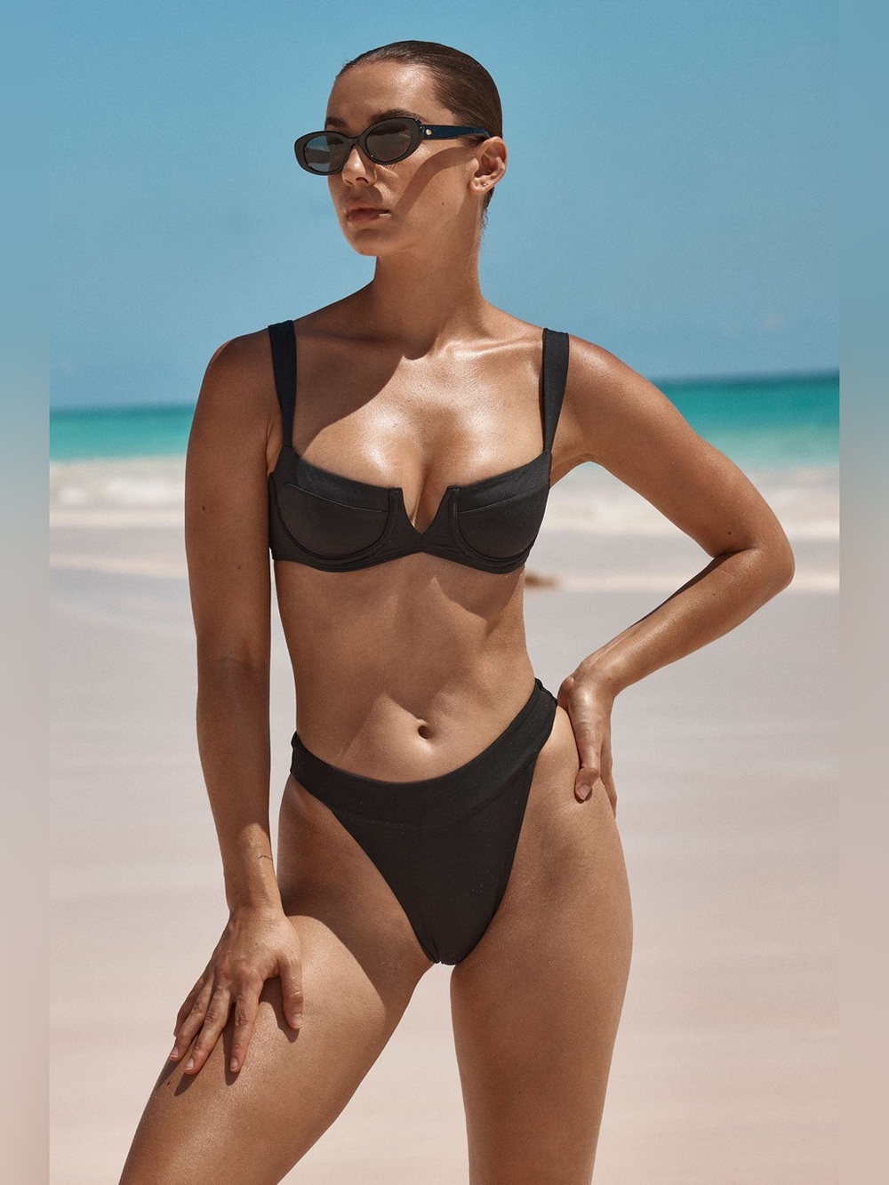 Monday Swimwear Black High-Leg Bikini Bottoms